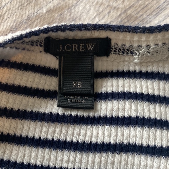 J Crew Thermal striped long sleeve tee shirt - Picture 4 of 5
